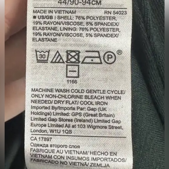 Banana Republic Forrest Green Ruched, Crewneck, Sleeveless Bodycon Dress. - Picture 11 of 12